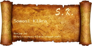 Somosi Klára névjegykártya