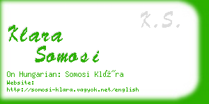 klara somosi business card